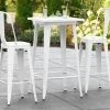 LT&S Alloy Series Lancaster Table & Seating Alloy Series 24" X 24" White Outdoor Bar Height Table