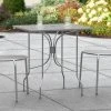 Lancaster Table & Seating Harbor Gray 24" X 30" Rectangular Outdoor Standard Height Table With Ornate Legs