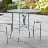 Lancaster Table & Seating Harbor Gray 36" Round Outdoor Standard Height Table With Ornate Legs