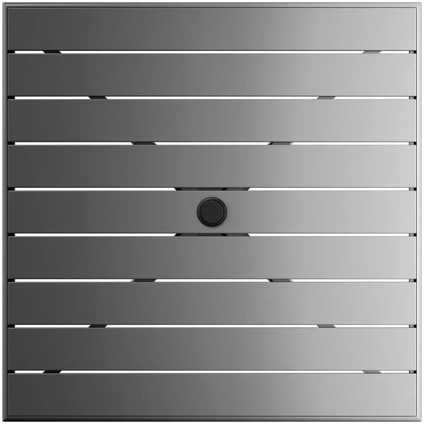Lancaster Table & Seating 36" X 36" Matte Gray Powder-Coated Aluminum Dining Height Outdoor Table With Umbrella Hole And 4 Arm Chairs 5 Lancaster Table & Seating 36" X 36" Matte Gray Powder-Coated Aluminum Dining Height Outdoor Table With Umbrella Hole And 4 Arm Chairs - Image 5