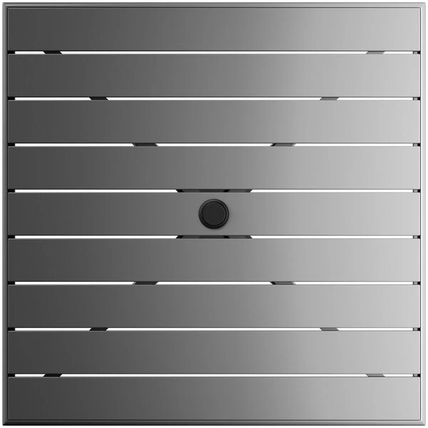 Lancaster Table & Seating 36" X 36" Matte Gray Powder-Coated Aluminum Dining Height Outdoor Table With Umbrella Hole And 4 Side Chairs 5 Lancaster Table & Seating 36" X 36" Matte Gray Powder-Coated Aluminum Dining Height Outdoor Table With Umbrella Hole And 4 Side Chairs - Image 5