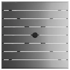 Lancaster Table & Seating 32" X 32" Matte Gray Powder-Coated Aluminum Bar Height Outdoor Table With Umbrella Hole And 4 Barstools -Polywood store 2342588