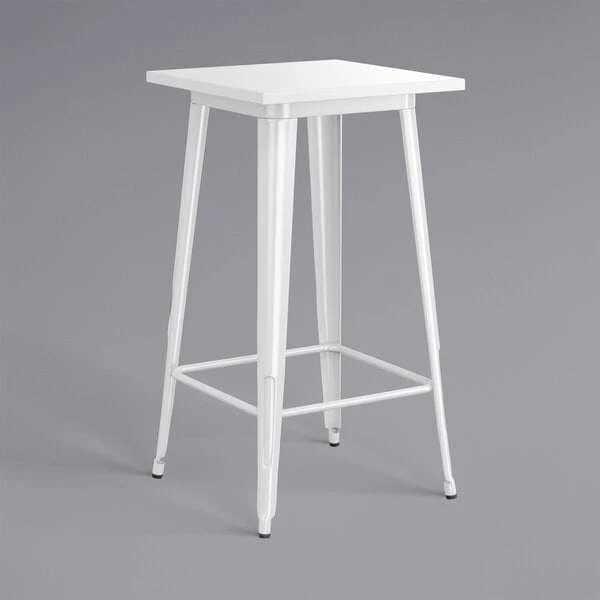 LT&S Alloy Series Lancaster Table & Seating Alloy Series 24" X 24" White Outdoor Bar Height Table 2 LT&S Alloy Series Lancaster Table & Seating Alloy Series 24" X 24" White Outdoor Bar Height Table - Image 2