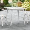 LT&S Alloy Series Lancaster Table & Seating Alloy Series 32" X 32" Distressed White Dining Height Outdoor Table