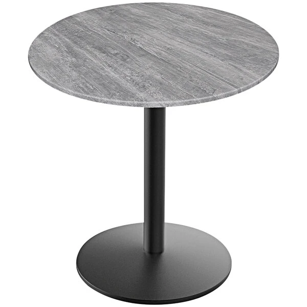 Holland Bar Stool EuroSlim 36" Round Greystone Indoor / Outdoor Table With Round Base 1 Holland Bar Stool EuroSlim 36" Round Greystone Indoor / Outdoor Table With Round Base