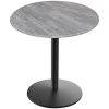 Holland Bar Stool EuroSlim 36" Round Greystone Indoor / Outdoor Standard Height Table With Round Base
