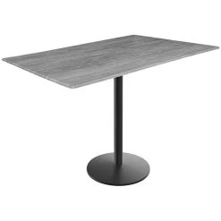 Holland Bar Stool EuroSlim 32" X 48" Greystone Indoor / Outdoor Bar Height Table With Round Base