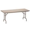 Correll Folding Table, 30" X 72" Tamper-Resistant Plastic, Mocha Granite